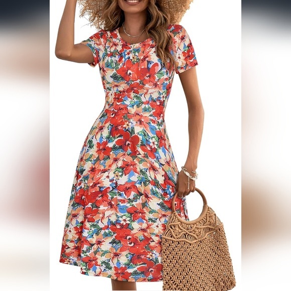 LCwankiki Dresses & Skirts - Elegant Brown Patterned Dress
